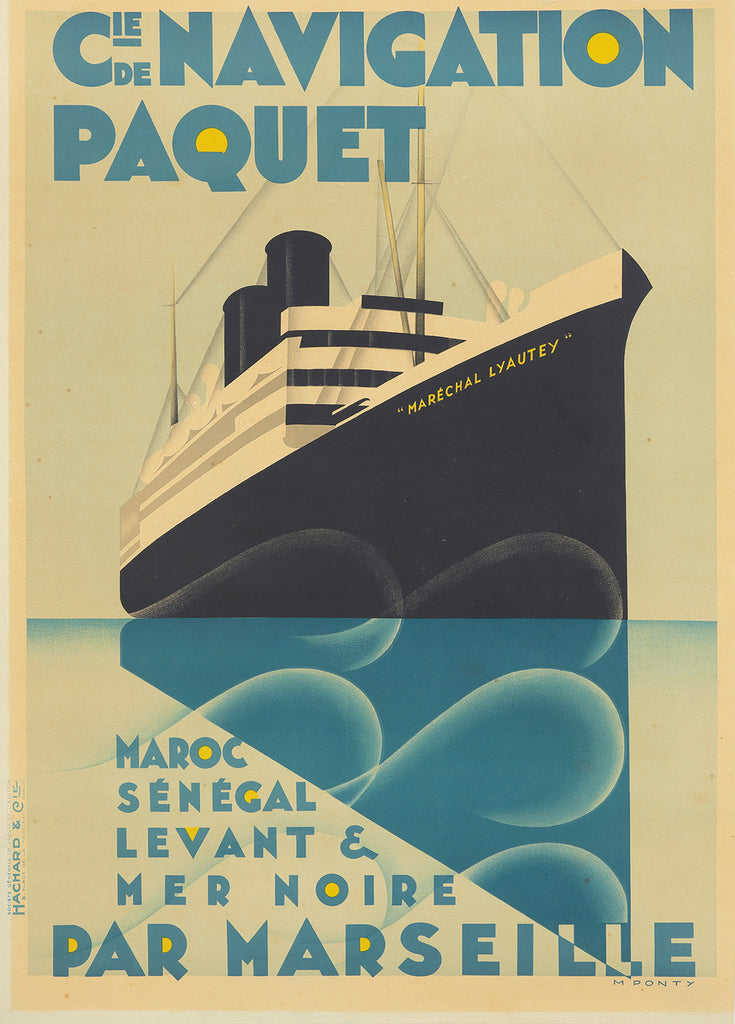Navigation Paquet / Maréchal Lyautey. 1924.