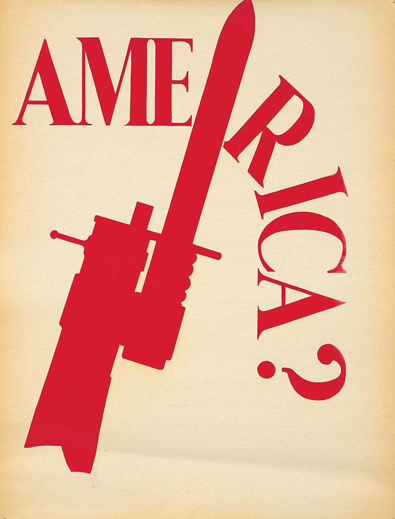 Anti-Vietnam: Silk-Screened Poster: America?